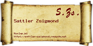 Sattler Zsigmond névjegykártya