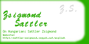 zsigmond sattler business card